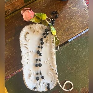 Elegant Black Beaded Necklace Jet Crystal mourning style